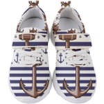 Anchor Background Design Kids  Velcro Strap Shoes