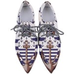 Anchor Background Design Pointed Oxford Shoes