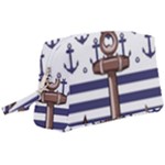 Anchor Background Design Wristlet Pouch Bag (Large)