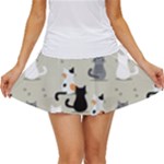 Cute Cat Seamless Pattern Women s Skort