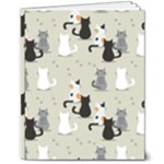 Cute Cat Seamless Pattern 8  x 10  Softcover Notebook