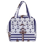 Anchor Background Design Boxy Hand Bag