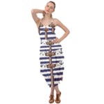 Anchor Background Design Layered Bottom Dress