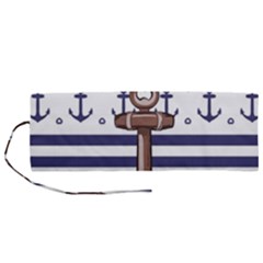 Anchor Background Design Roll Up Canvas Pencil Holder (M) from ArtsNow.com