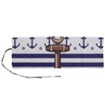 Anchor Background Design Roll Up Canvas Pencil Holder (M)