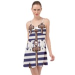 Anchor Background Design Summer Time Chiffon Dress
