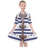 Anchor Background Design Kids  All Frills Chiffon Dress