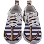 Anchor Background Design Kids Athletic Shoes