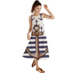 Anchor Background Design Summer Maxi Dress