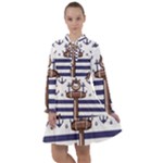 Anchor Background Design All Frills Chiffon Dress