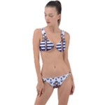Anchor Background Design Ring Detail Crop Bikini Set