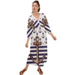 Anchor Background Design Grecian Style  Maxi Dress