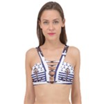 Anchor Background Design Cage Up Bikini Top