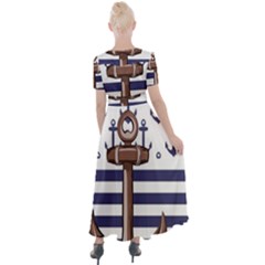 Button Up Short Sleeve Maxi Dress 