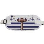 Anchor Background Design Rounded Waist Pouch