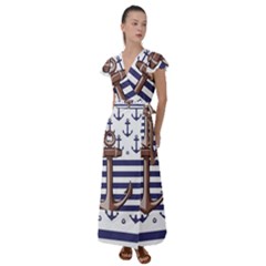 Flutter Sleeve Maxi Dress 