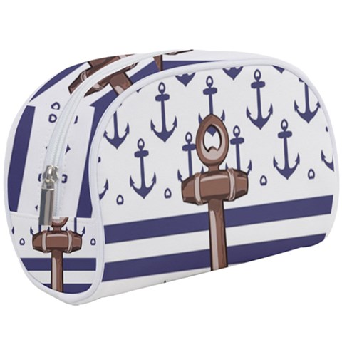 Anchor Background Design Make Up Case (Large) from ArtsNow.com