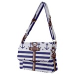 Anchor Background Design Full Print Messenger Bag (M)