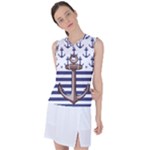 Anchor Background Design Women s Sleeveless Sports Top