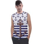 Anchor Background Design Men s Regular Tank Top