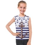 Anchor Background Design Kids  Mesh Tank Top