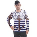 Anchor Background Design Men s Pique Long Sleeve T-Shirt