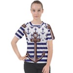 Anchor Background Design Women s Sport Raglan T-Shirt