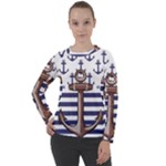 Anchor Background Design Women s Long Sleeve Raglan T-Shirt