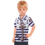 Anchor Background Design Kids  Polo T-Shirt