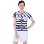 Anchor Background Design Women s Sports Top