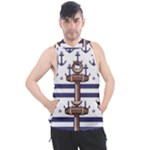 Anchor Background Design Men s Sleeveless Hoodie