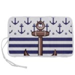 Anchor Background Design Pen Storage Case (S)