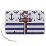 Anchor Background Design Pen Storage Case (M)