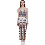 Anchor Background Design V-Neck Camisole Jumpsuit