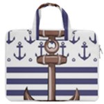 Anchor Background Design MacBook Pro 13  Double Pocket Laptop Bag