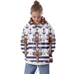 Anchor Background Design Kids  Oversized Hoodie