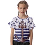 Anchor Background Design Kids  Cut Out Flutter Sleeves