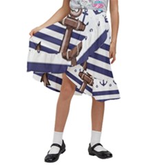 Kids  Ruffle Flared Wrap Midi Skirt 