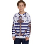 Anchor Background Design Kids  Crewneck Sweatshirt