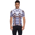 Anchor Background Design Men s Short Sleeve Cycling Jersey