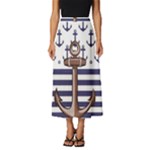 Anchor Background Design Classic Midi Chiffon Skirt