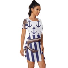 Fitted Knot Split End Bodycon Dress 