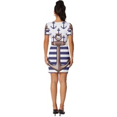 Fitted Knot Split End Bodycon Dress 