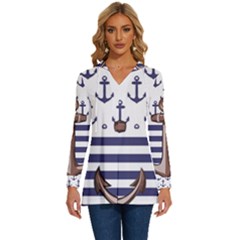 Long Sleeve Drawstring Hooded Top 