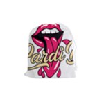 Music Hip Hop Text Black White 3d Drawstring Pouch (Medium)