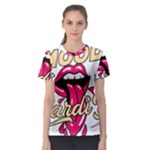 Music Hip Hop Text Black White 3d Women s Sport Mesh T-Shirt