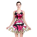 Music Hip Hop Text Black White 3d Reversible Skater Dress