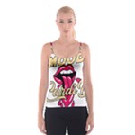 Music Hip Hop Text Black White 3d Spaghetti Strap Top