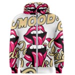 Music Hip Hop Text Black White 3d Men s Zipper Hoodie