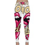 Music Hip Hop Text Black White 3d Classic Yoga Leggings